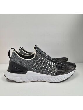 Nike React Phantom Flyknit 2 Men's Black Smoke Gray Shoes CJ0277-003 US Size 12